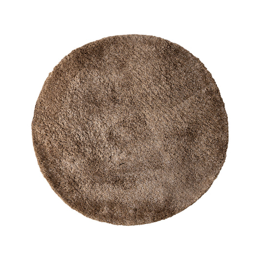 Jups Brown fabric handwoven carpet round M traduit en Only.