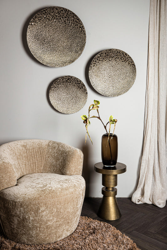 Jups Brown fabric handwoven carpet round S traduit en Only.