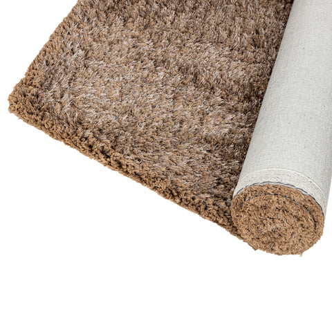 Jups Brown fabric handwoven carpet S
