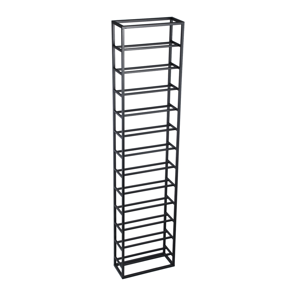 Kentyn Black rectangle iron wine rack large