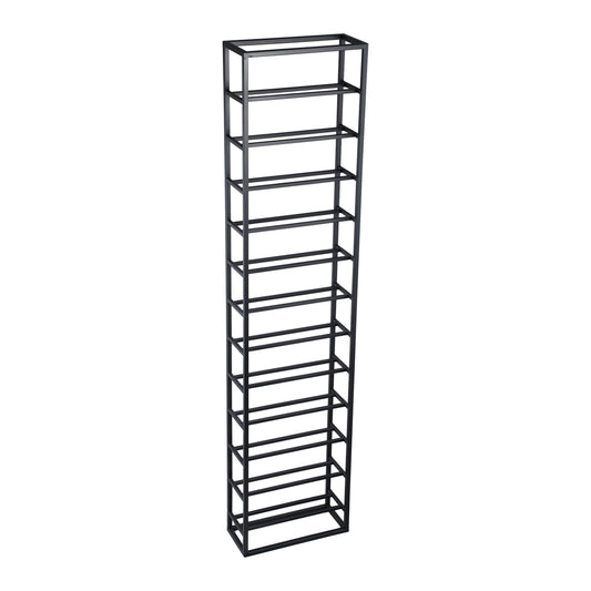 Kentyn Black rectangle iron wine rack large