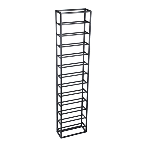 Kentyn Black rectangle iron wine rack large