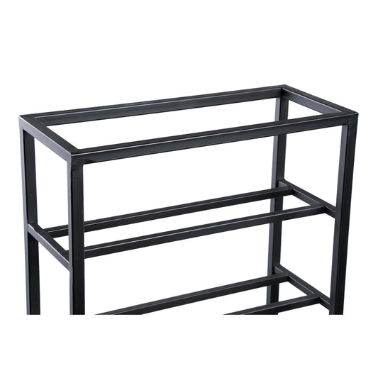 Kentyn Black rectangle iron wine rack large