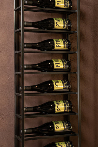 Kentyn Black rectangle iron wine rack large