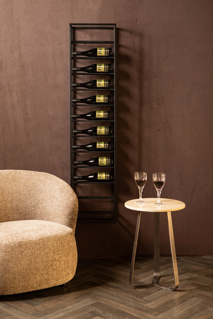 Wijnrek Zwart Rechthoekig IJzer Large - Kentyn PTMD