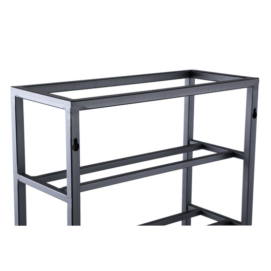 Kentyn Black rectangle iron wine rack small