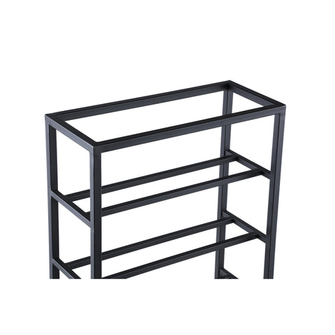 Kentyn Black rectangle iron wine rack small