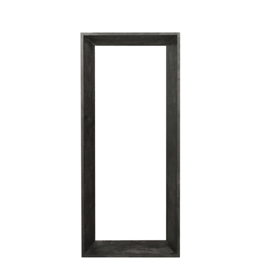 Kyro Miroir rectangulaire en bois d'acacia noir petit