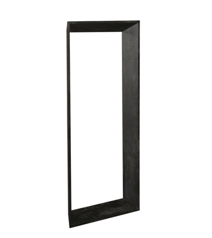 Kyro Miroir rectangulaire en bois d'acacia noir petit
