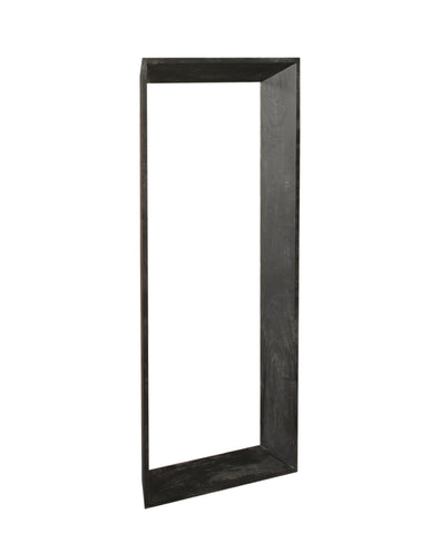 Kyro Miroir rectangulaire en bois d'acacia noir petit