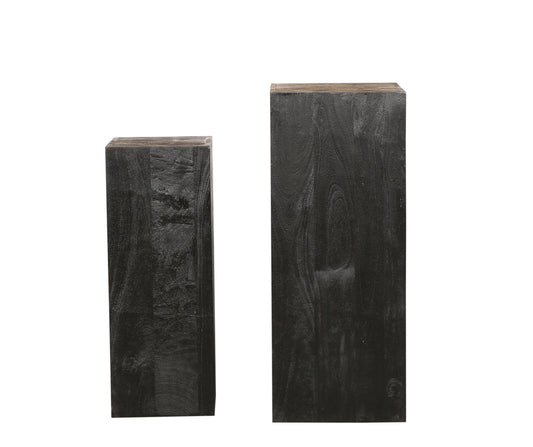Kyro Black sandblasted mango wood pedestal SV2
