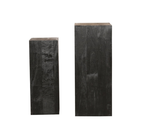 Kyro Black sandblasted mango wood pedestal SV2