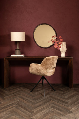 Kyro Brown mango wood rectangle sidetable