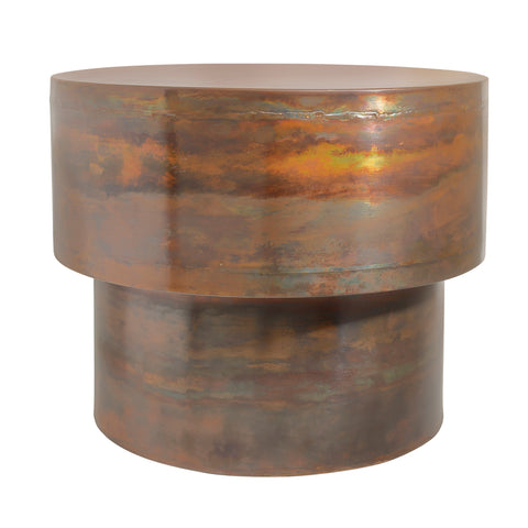 Kys Copper iron side table round SV2