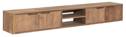 Soporte de TV colgante Bliss No.2 grande, 4 puertas, 2 estantes abiertos