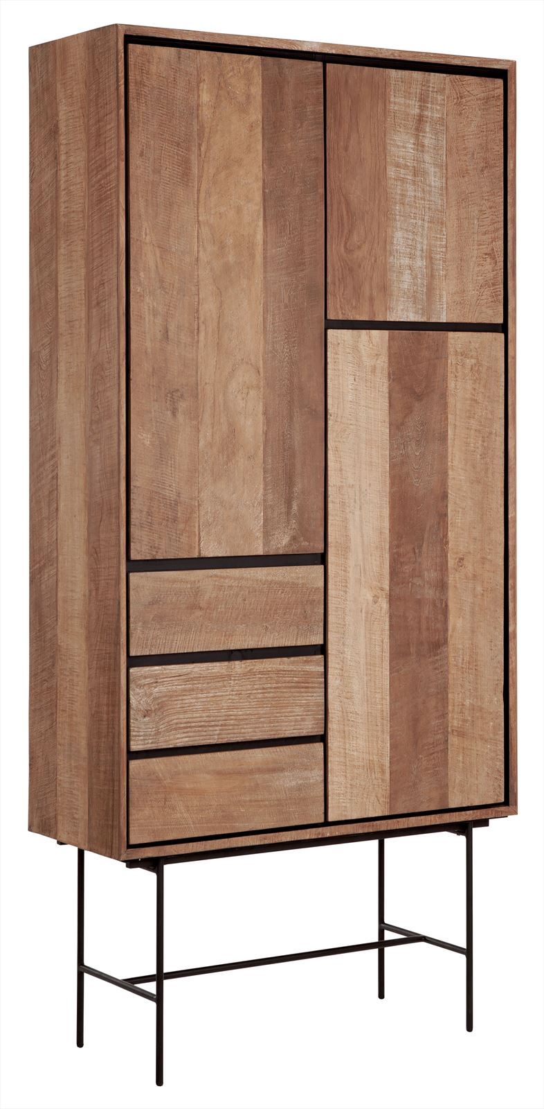 Armoire Metropole haute, 3 portes, 3 tiroirs