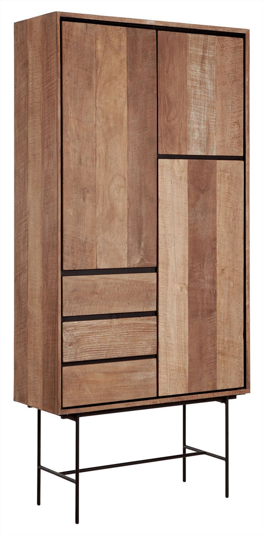 Armoire Metropole haute, 3 portes, 3 tiroirs