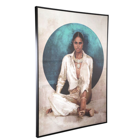 Lilyann Natural polyester painting rectangle woman