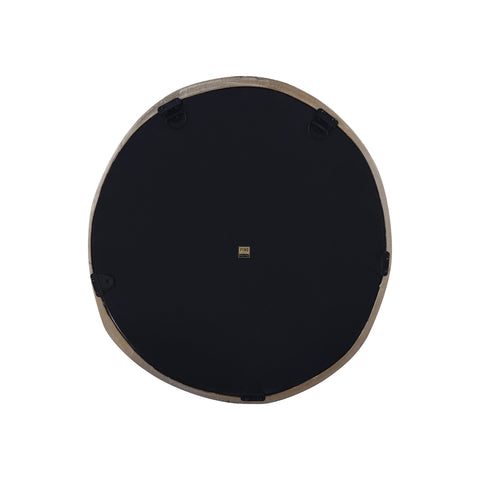 Limera Brass alu round mirror irregular border S