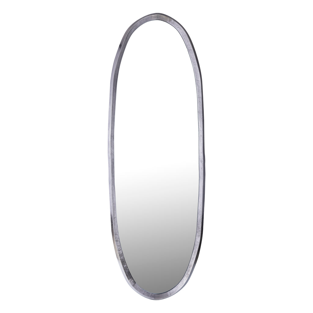 Limera Nickel alu oval mirror irregular border L