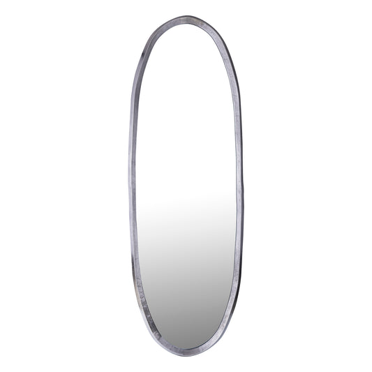 Limera Nickel alu oval mirror irregular border L