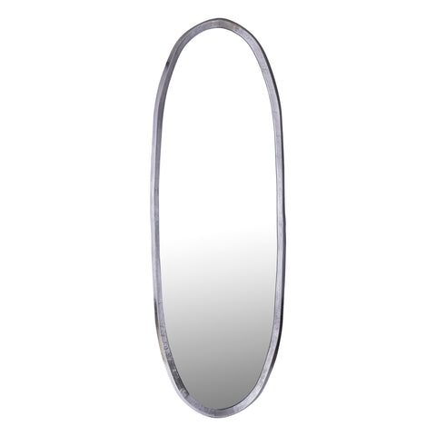 Limera Nickel alu oval mirror irregular border L
