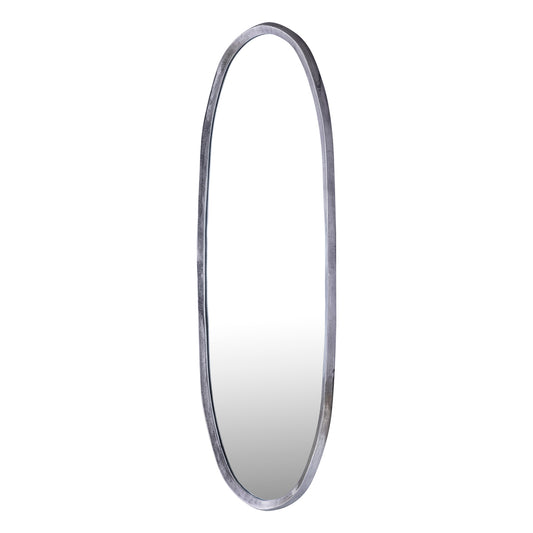 Limera Nickel alu oval mirror irregular border L