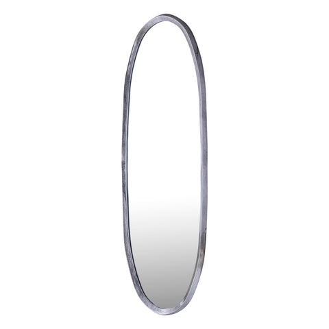 Limera Nickel alu oval mirror irregular border L