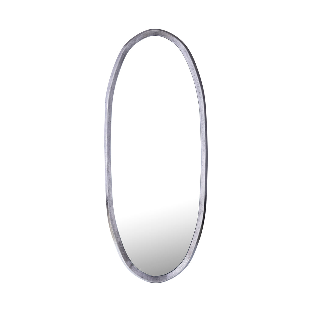 Limera Nickel alu oval mirror irregular border M