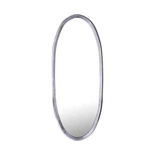 Limera Nickel alu oval mirror irregular border M