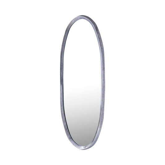 Limera Nickel alu oval mirror irregular border M
