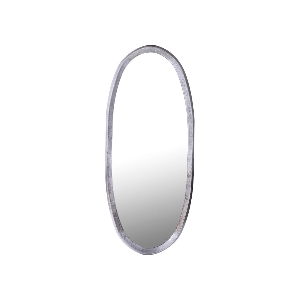 Limera Nickel alu oval mirror irregular border S translates to "Only"