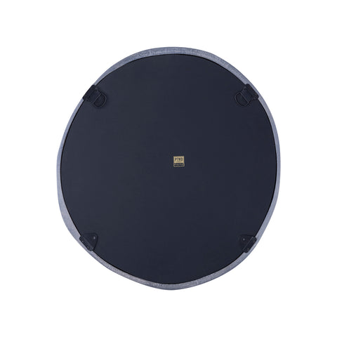 Limera Nickel alu round mirror irregular border S