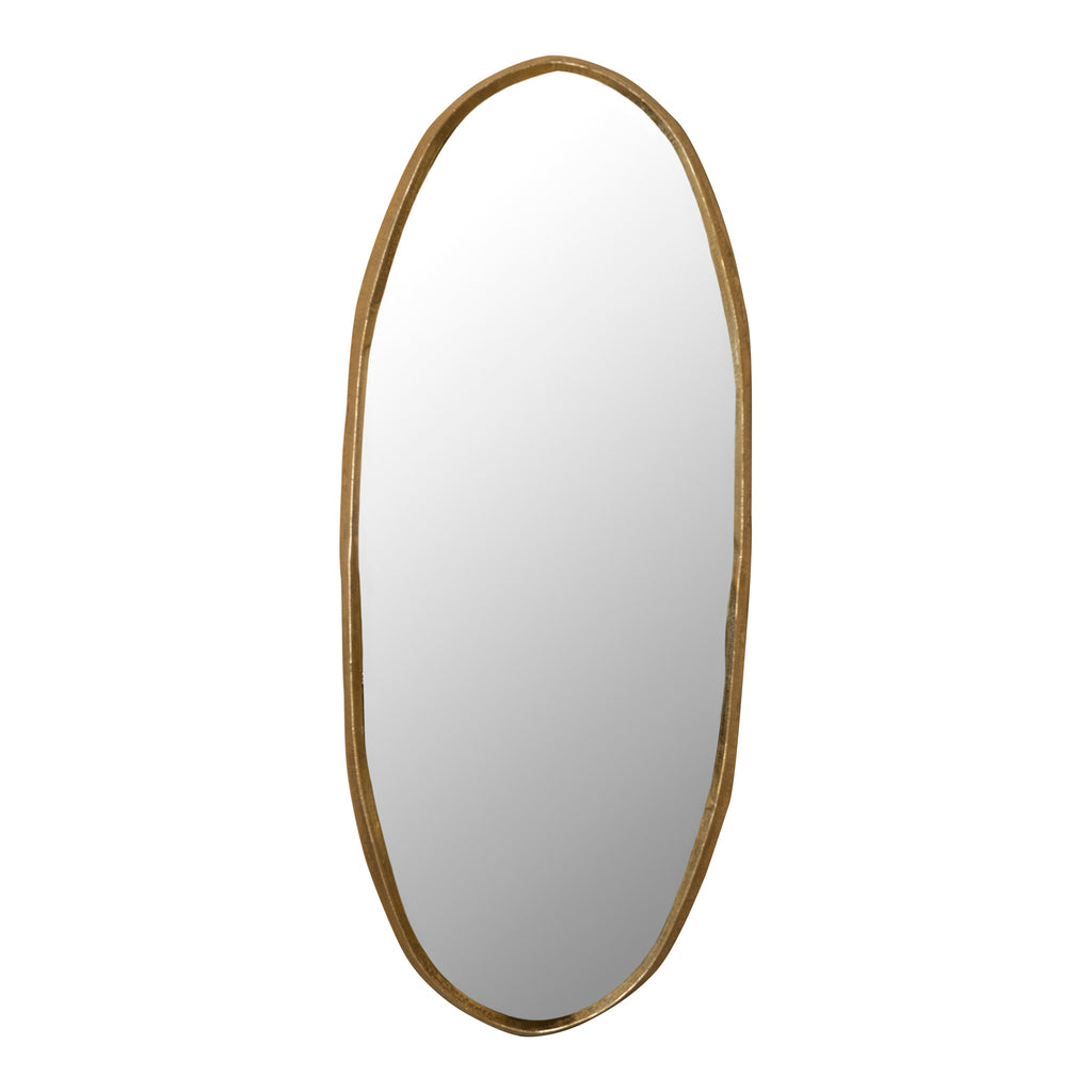 Limera Brass alu oval mirror irregular border M