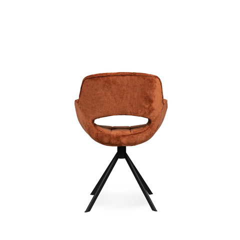 Silla de comedor Link Berge 3032 tela óxido pata de metal solo.