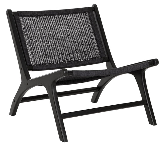 Silla de salón Lazy Loom negra