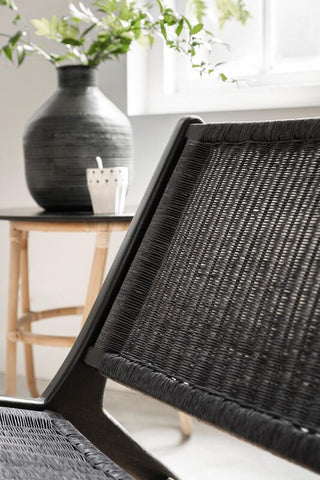 Silla de salón Lazy Loom negra