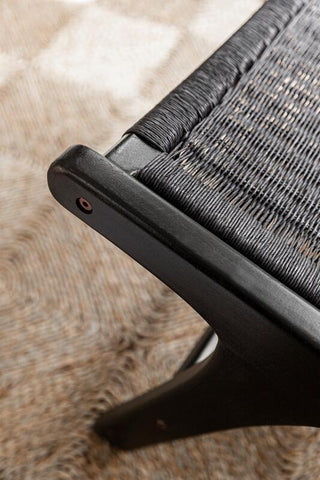 Silla de salón Lazy Loom negra