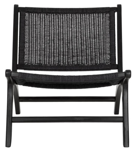 Silla de salón Lazy Loom negra