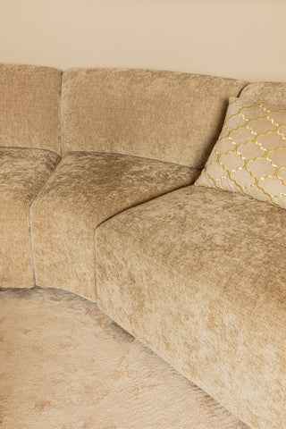 Lujo sofa anthracite fiore fabric corner piece