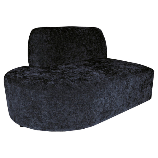Lujo sofa anthracite fiore fabric sol ottoman