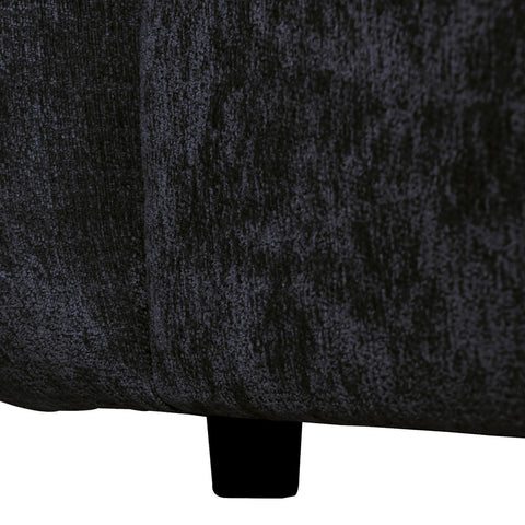 Lujo sofa anthracite fiore fabric sol ottoman