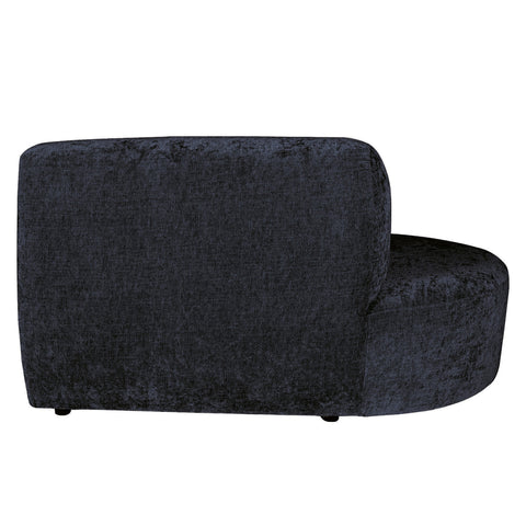 Lujo sofa anthracite fiore fabric sol ottoman