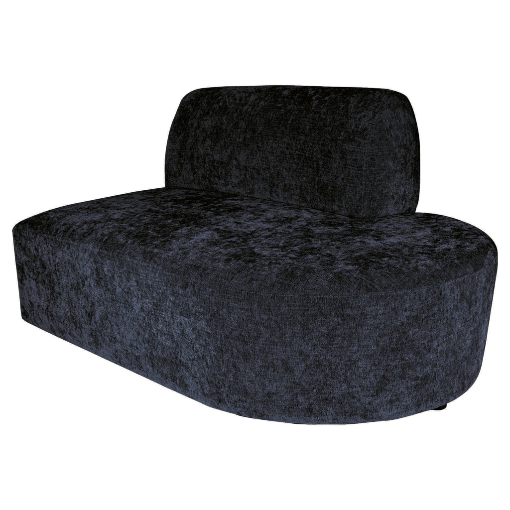 Lujo sofa anthracite fiore fabric right ottoman