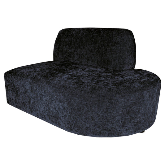 Lujo sofa anthracite fiore fabric right ottoman