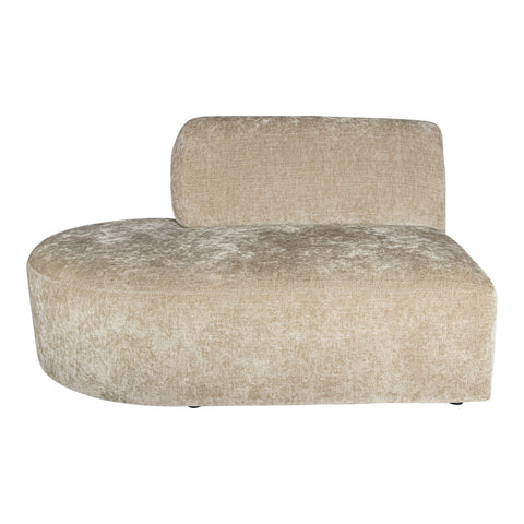 Lujo sofa cream fiore fabric left ottoman