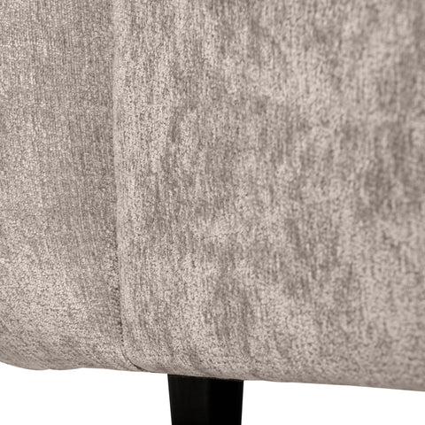 Luxury sofa in white Fiore fabric with 2 seats and left armrest.