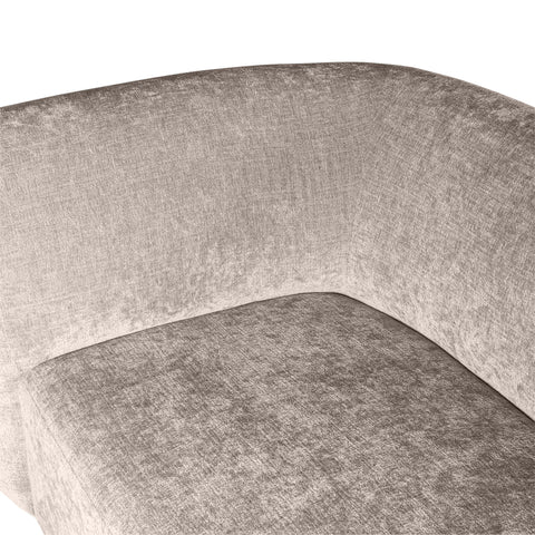 Luxury sofa in white Fiore fabric with 2 seats and left armrest.