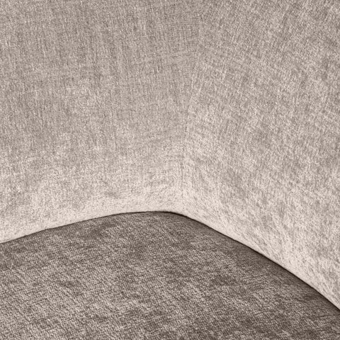 Luxury sofa in white Fiore fabric with 2 seats and left armrest.