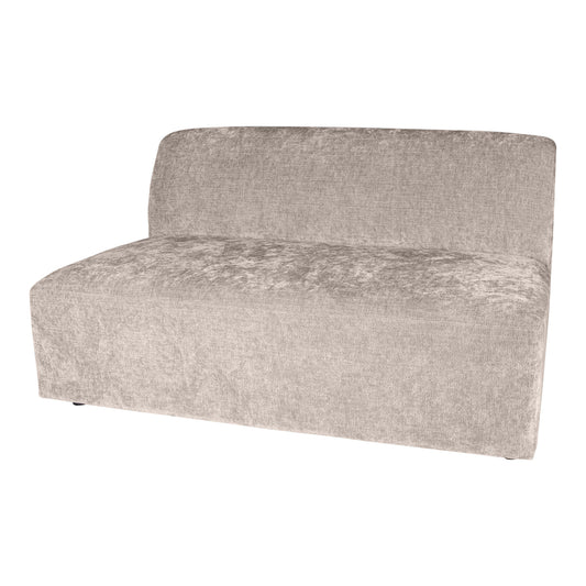 Lujo sofa valkoinen fiore-kangas 2-paikkainen elementti